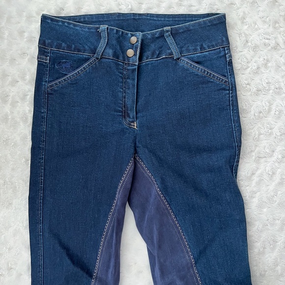 PIPER By SMARTPAK Stretch Denim Full Seat Breeches Riding Jeans - Picture 5 of 15